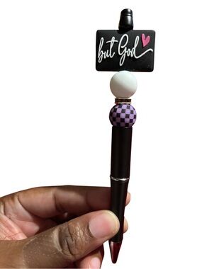 Handmade But God Black & Pink Ballpoint Pen